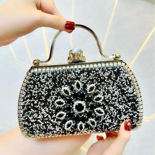 PU Leather Easy Matching Clutch Bag with rhinestone PC