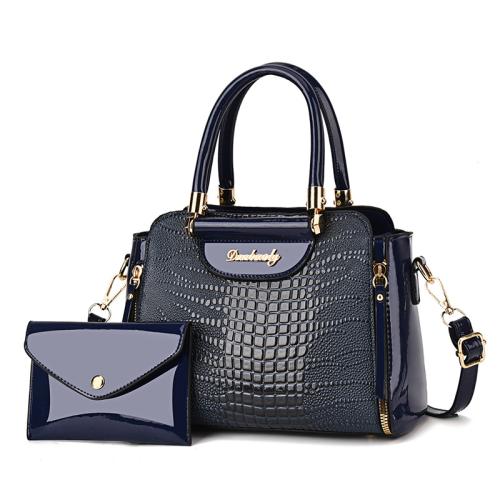 PU Leather easy cleaning & Easy Matching Bag Suit attached with hanging strap & two piece crocodile grain PC