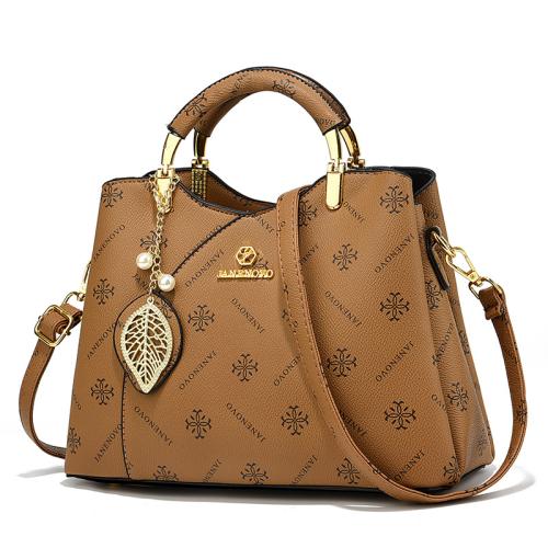 PU Leather Easy Matching Handbag with hanging ornament & durable & attached with hanging strap PC