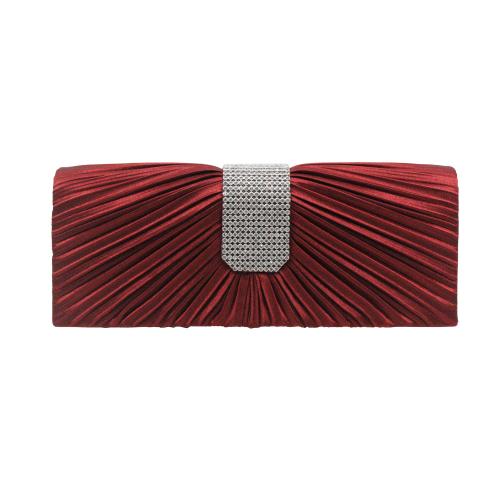 Silk Box Bag Clutch Bag with rhinestone Solid PC