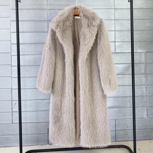 Artificial Wool Sweater Coat mid-long style & loose & thermal PC