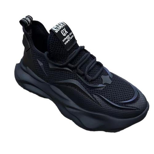 Volando tejido & poliuretano-PU Hombres Zapatos Casual, negro,  Par