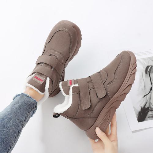 Synthetic Leather & Plastic Cement & Artificial Wool Women Casual Shoes fleece & thermal Solid Pair