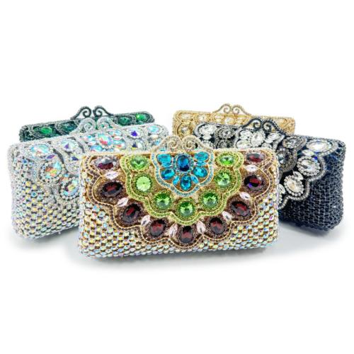 PU Leather Easy Matching Clutch Bag with rhinestone PC