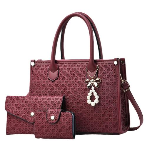 PU Leather Easy Matching Bag Suit large capacity & three piece Set