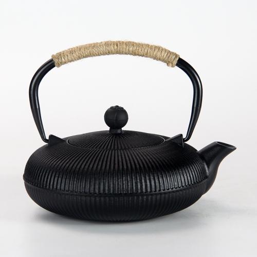 Cast Iron Tea Set painted Solid black PC