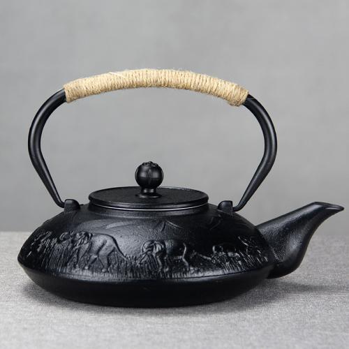 Cast Iron Teapot Elephant black PC