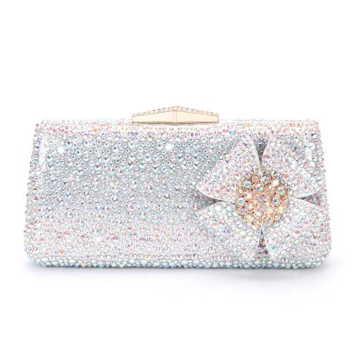 PU-leer & Rhinestone Clutch Tas Bloemen meer kleuren naar keuze stuk