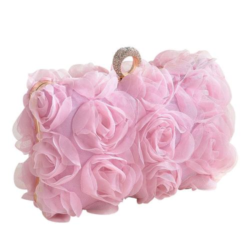 Polyester Clutch Tas Bloemen meer kleuren naar keuze stuk