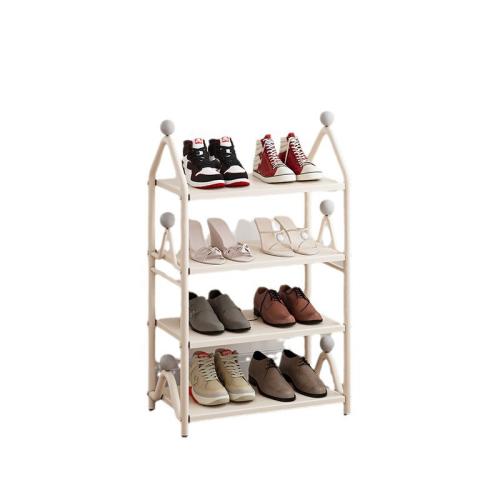 Iron Shoes Rack Organizer durable Solid white PC