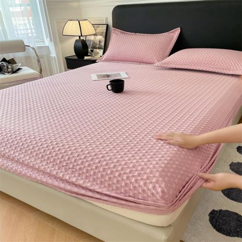 Magic Square Bubble Jacquard Bed Mattress Protective Set Bedspread 2024 New