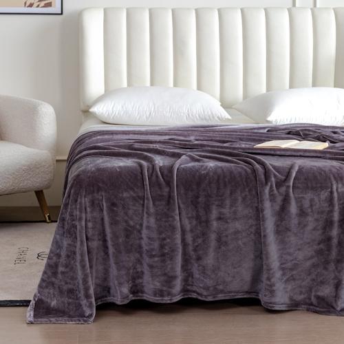 430g solid color flannel coral fleece blanket plain color sofa blanket air conditioning nap blanket