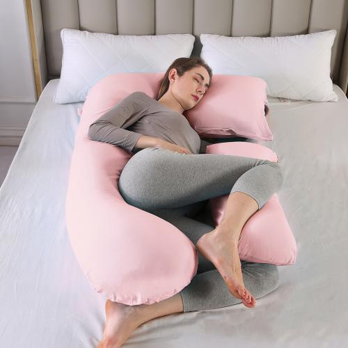 Knitted two-in-one pregnant woman pillow side detachable U-shaped waist pillow