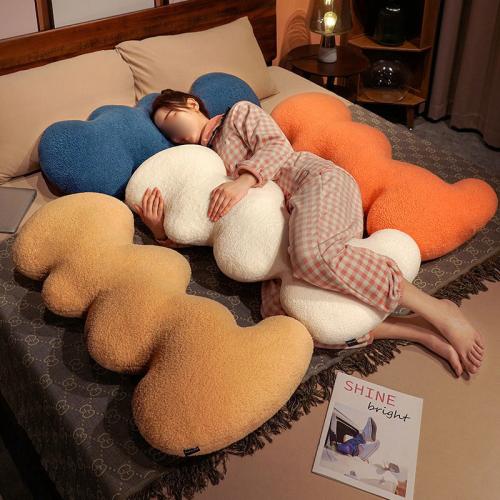 Cute cloud pillow long pillow girl sleeping leg clip pillow bedroom bedside cushion large backrest bed pillow