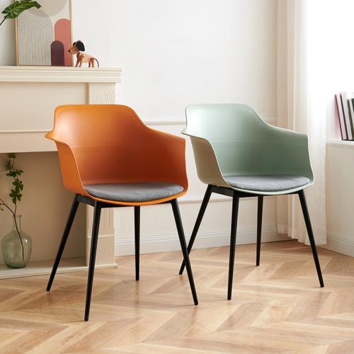 Nordic Dining Chair Simple Household Restaurant Stool Backrest Makeup Chair Hotel Plastic Cafe Leisure Chair