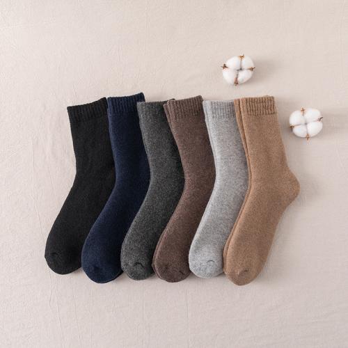 Wool & Spandex Men Ankle Sock thicken & thermal Solid : Lot