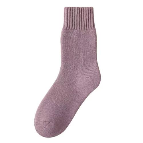 Women's Winter fleece-lined Thickened Towel Socks Medium Tube Warm terry Winter Socks Warm Velvet Sleep Socks