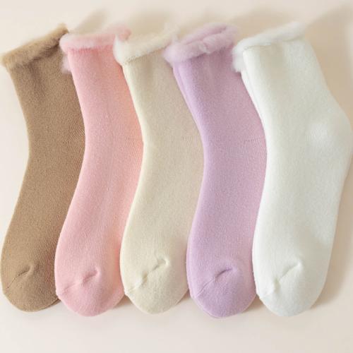 Fleece-lined Thickened terry socks Winter Thick Towel Socks Loosen Feet High Sleeping Women's Socks