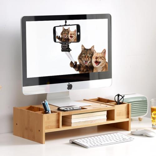 Computer monitor elevated stand desktop monitor notebook elevated shelf office desktop storage shelf