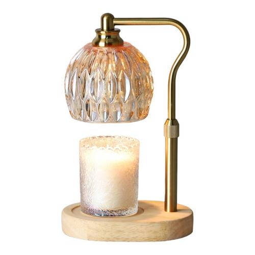 Aroma lamp with time switch glass lampshade bedside lamp table lamp melting wax height adjustment