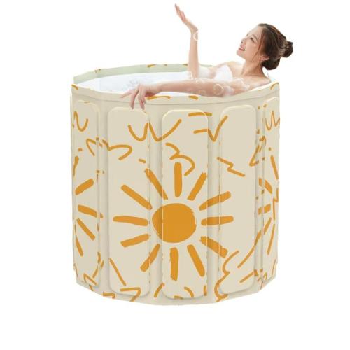 Installation-Free Bath Bucket Adult Full Body Household Bath Bucket Folding Bath Bucket Bath Basin