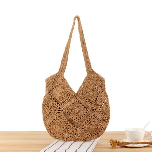 Knitted bag leisure large capacity woven bag seaside holiday shoulder beach bag