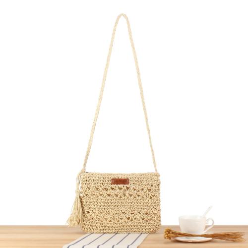 Small Bag Summer Handmade Paper Rope Woven All-match Women's Tassel Bag