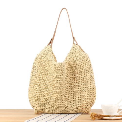 Fashion woven paper rope bag seaside holiday slung bag simple design straw bag