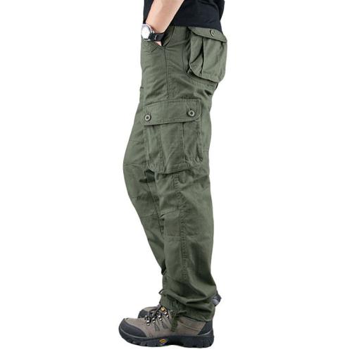 Cotton Men Casual Pants & loose & breathable Solid PC