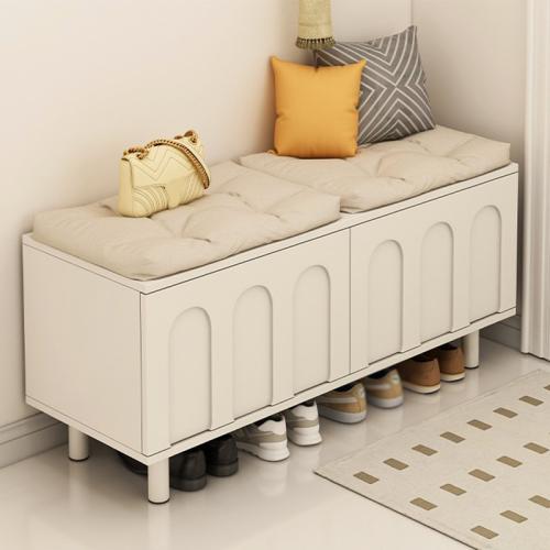 Cream style doorway shoe changing stool entrance shoe cabinet entrance stool