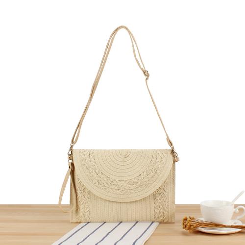 Fashion slung paper rope woven bag high color value hand envelope bag shoulder tote bag