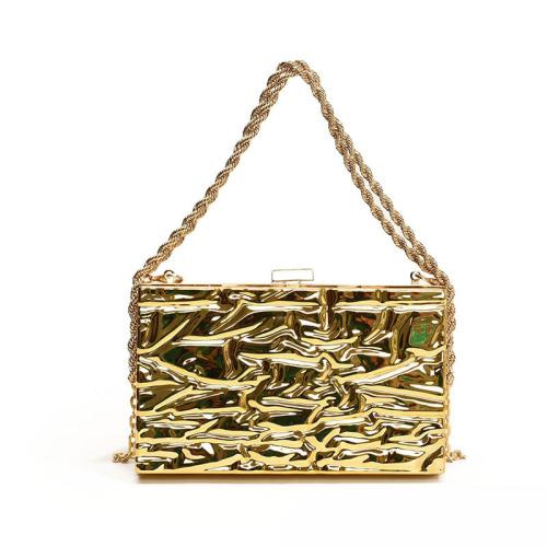 Acrylic Bag 2024 New Gold Plated Box Bag Women's Bag Chain Small Bag