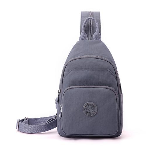 2024 Autumn Nylon Fabric Zipper New Unisex Bag Simple Fashion Chest Bag Multi-purpose Backpack