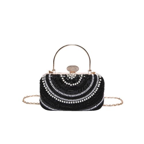 Fashion Handheld Evening Bag Diamond-encrusted Shoulder Bag Stylish All-match Chain Crossbody Bag