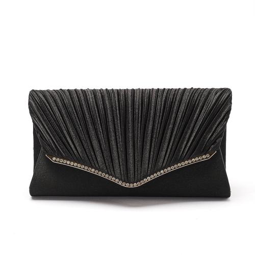 Polyester Clutch Bag, Solide, Schwarz,  Stück