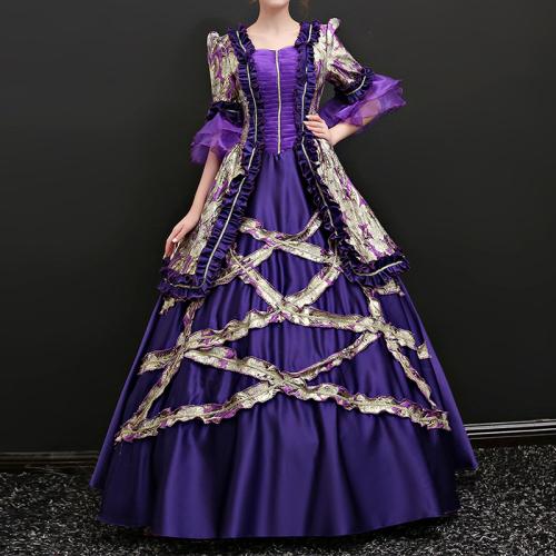 Violet European Court Costume Russian Drama Dance Costume Host Annual Meeting Studio Costume Dress Female