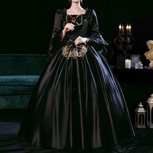 Halloween temperament Queen drama role play dark studio photo chorus catwalk ball performance dress