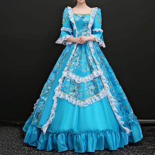 Blue Ballet European Court Costume Performance Costume Women's Dress Christmas Dinner Drama Photography Costume Stage Dance