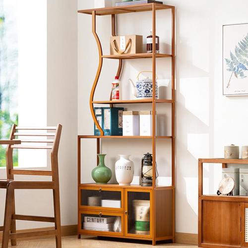 Solid Wood Rack New Tea Cabinet Storage Rack Tea Ornaments Display Cabinet