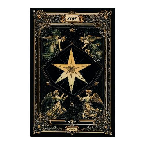 New Hot Sale Tarot Card Theme Cover Notebook Portable Triple Folding Color Page Journal