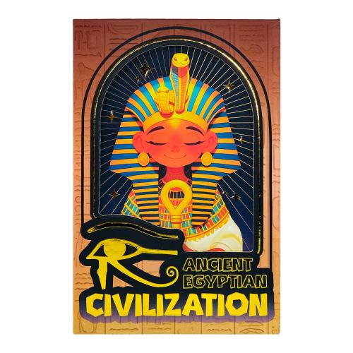 Hot Selling Egyptian Mural Cover Hardcover Notebook Cold Hot Craft Portable Triple Folding Notebook