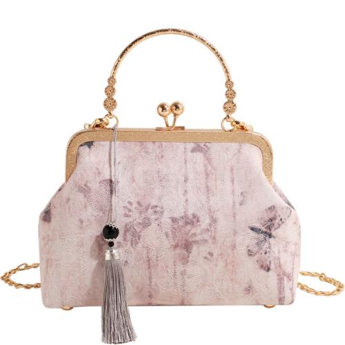 2024 New Chinese style women's bag cheongsam bag hand bag rendering clip bag winter banquet elegant bag