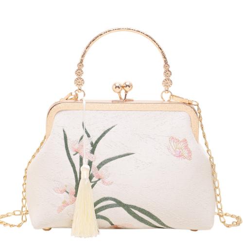 Retro handmade bag double-sided embroidered orchid cheongsam bag New Chinese elegant handbag