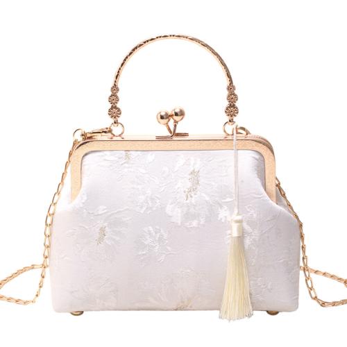 White pigment elegant new Chinese style bag women's new handbag cheongsam retro bag