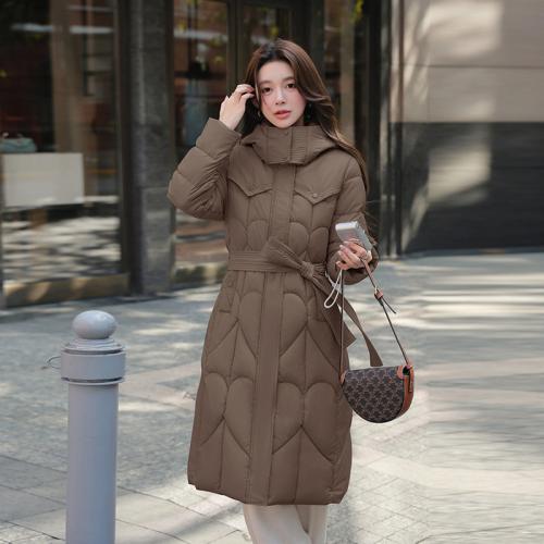 2024 New Cotton-padded Coat Women's Winter Korean-style Knee-length Thickened Cotton-padded Coat