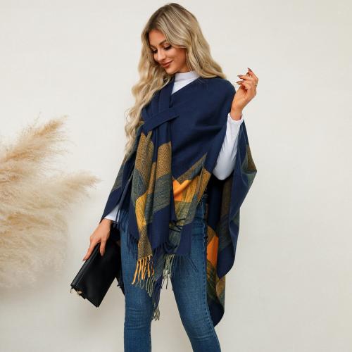 2024 autumn and winter new high sense shawl scarf cashmere knitted cape cape coat