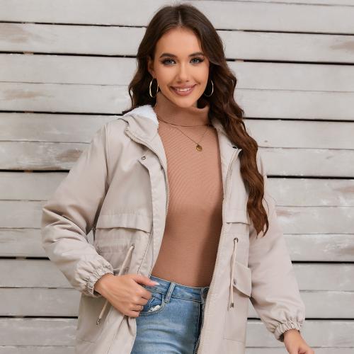 2024 Women's New Liner Hat Zipper Jacket Warm Thickened Jacket