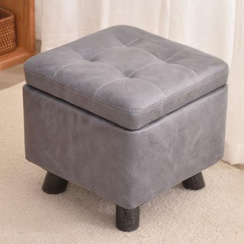 Small Stool Living Room Storage Stool Coffee Table Stool Solid Wood Changing Shoes Stool Technology Cloth