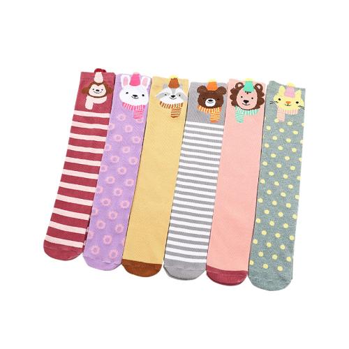 Trendy three-dimensional cartoon children's tube socks candy-colored animal baby knee socks