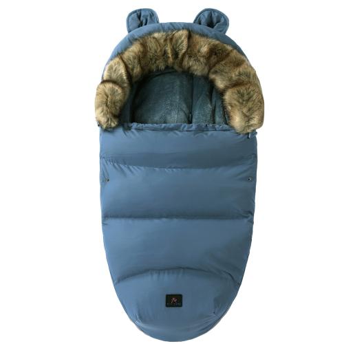 Infant sleeping bag extra velvet fur collar winter warm kick-proof quilt